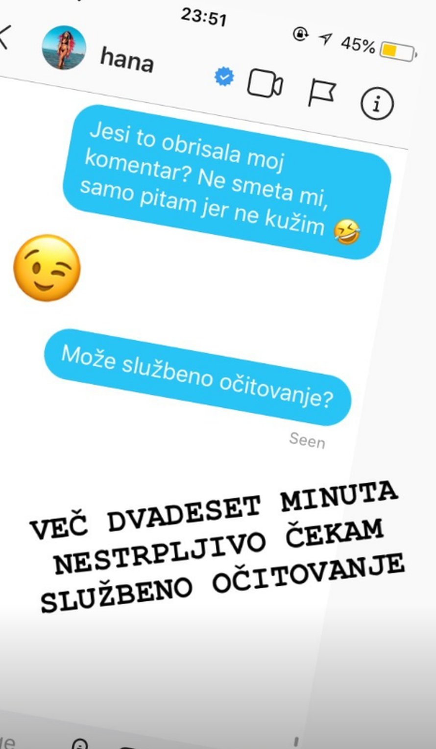 Kotiga 'prozvao' Hadžiavdagić zbog gole guze, ona se uzrujala