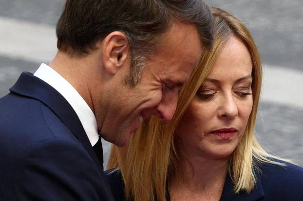 Italian Prime Minister Meloni meets French President Macron, in Rome
