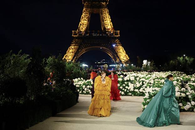 Yves Saint Laurent Womenswear Spring/Summer 2026 collection show during Paris Fashion Week