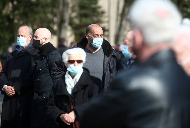 Sprovod velikana hrvatskog nogometa Zlatka Kranjčara na zagrebačkom groblju Mirogoj