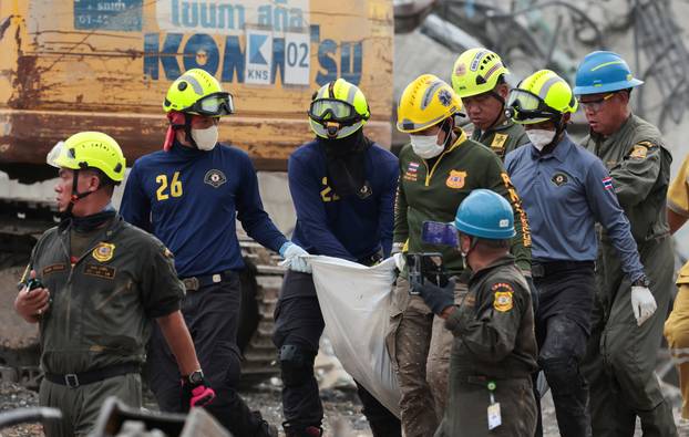 Aftermath of strong earthquake, in Bangkok