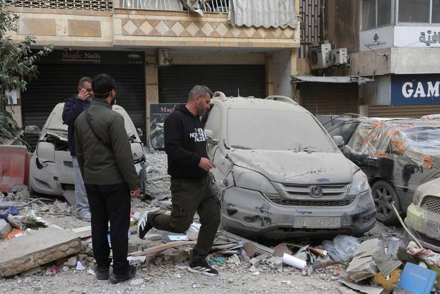 Aftermath of an Israeli strike, in Beirut