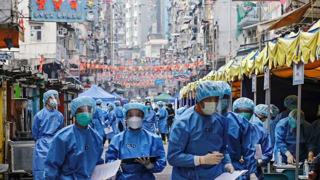 FILE PHOTO: Outbreak of the coronavirus disease (COVID-19), in Hong Kong