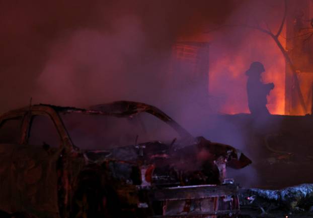 Aftermath of missile attack from Iran on Israel