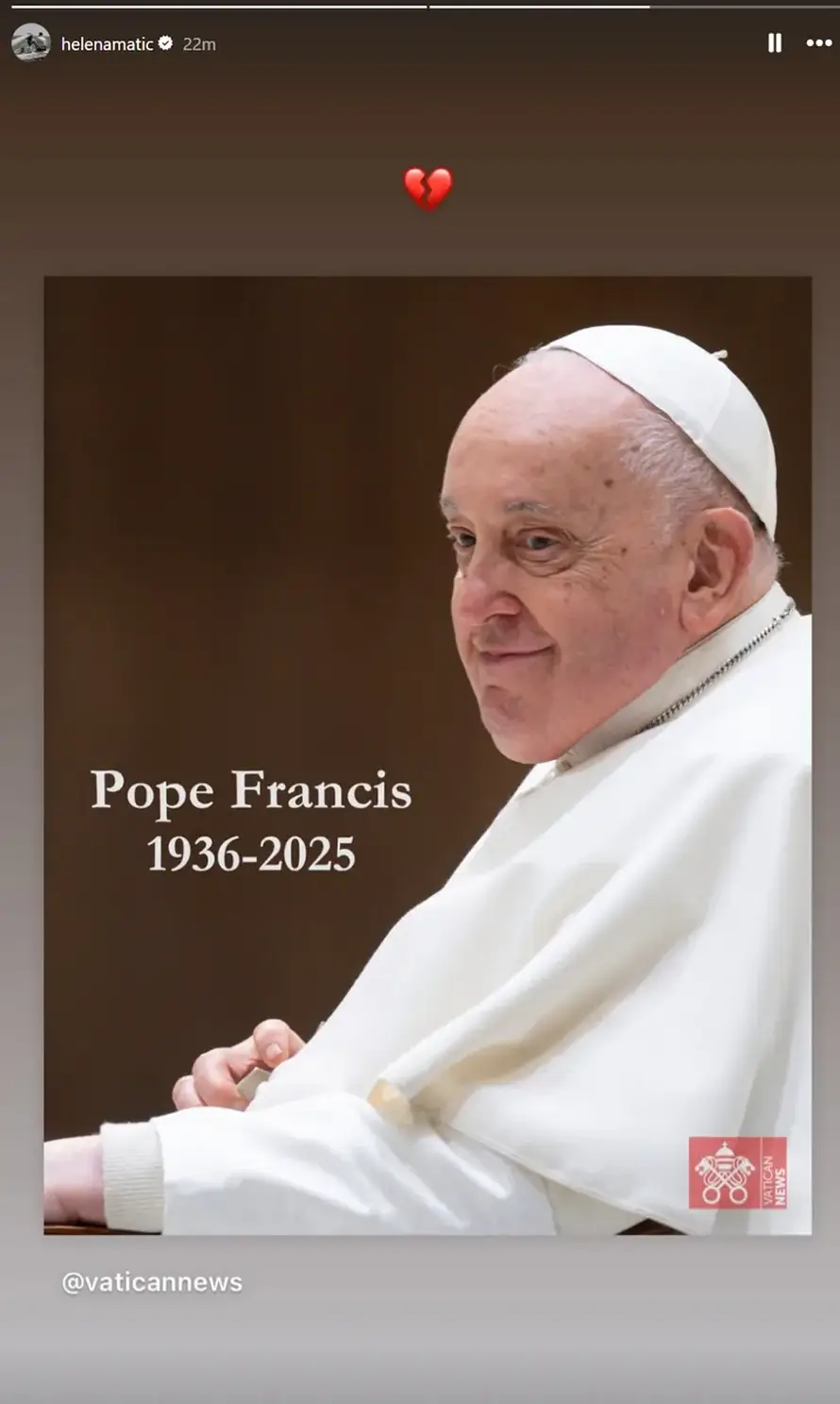 Domaće zvijezde opraštaju se od pape Franje: Nedostajat ćeš u ovom grubom svijetu danas