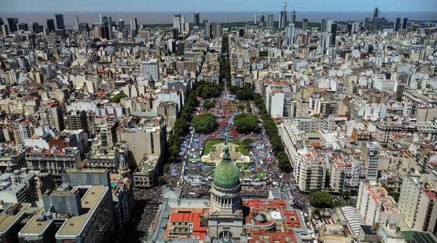 One-day national strike to protest against Argentine President Milei's measures, in Buenos Aires