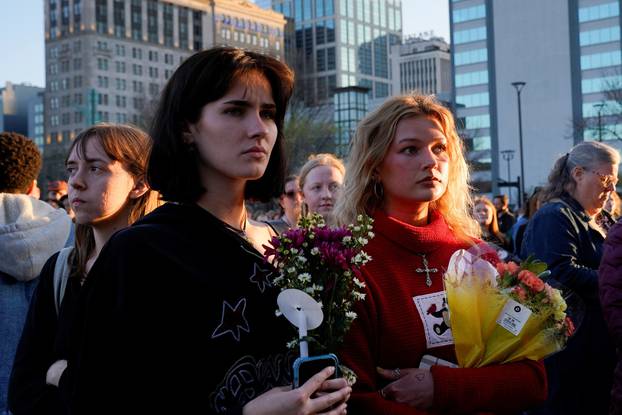 Vigil after a deadly shooting at the Covenant School in Nashville