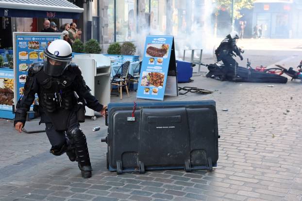 Students' protest in Brussels