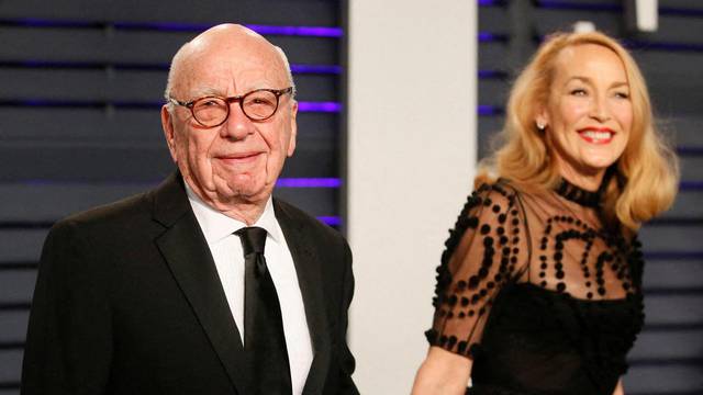 FILE PHOTO: Rupert Murdoch and Jerry Hall in Beverly Hills, 2019