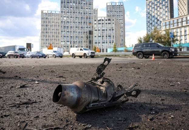FILE PHOTO: Russian drone strike in Kyiv