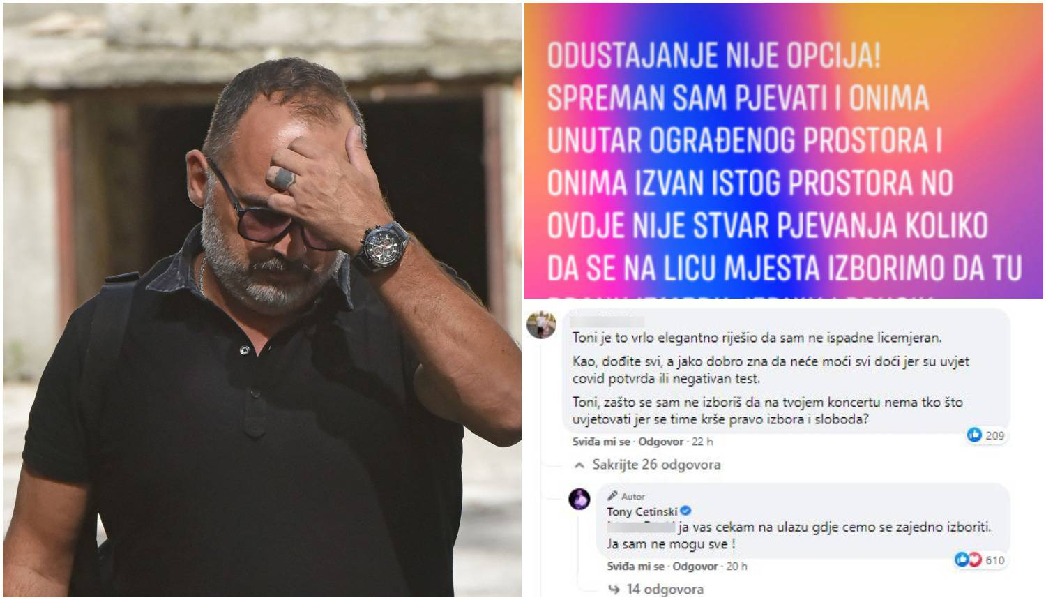 Proglasili ga licemjerom, a Tony tvrdi: 'Napustit ću koncert, ali ne mogu sve sam! Izborite se...'