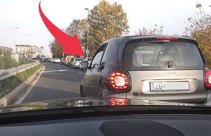 Biser u Zagrebu! Tip namjerno blokira lijevu traku: 'Tko ovog podržava, nek podere vozačku!'
