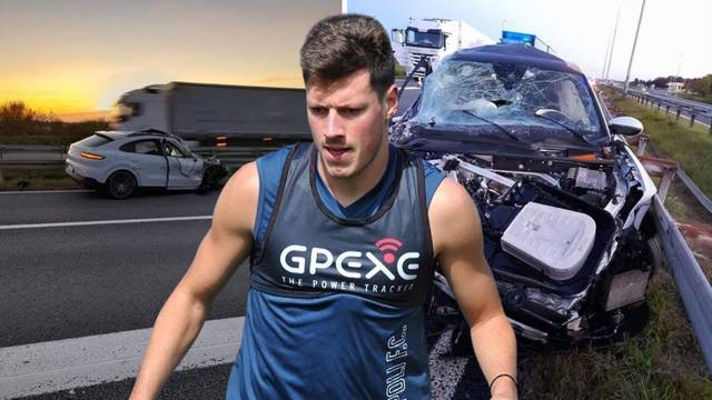 Srpski nogometaš imao je tešku nesreću kod Lipovljana: Zabio Porsche u zadnji kraj kamiona