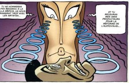 Snjeguljica Carla Bruni u stripu hipnotizira mužića 