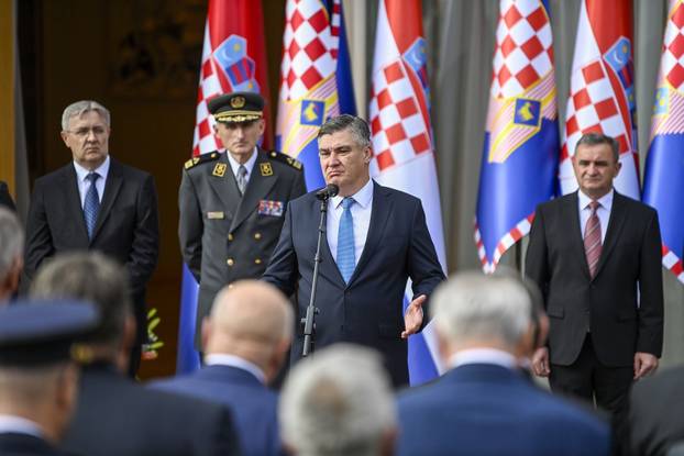 Zagreb: Svečani prijem povodom Dana policije u Predsjedničkim dvorima