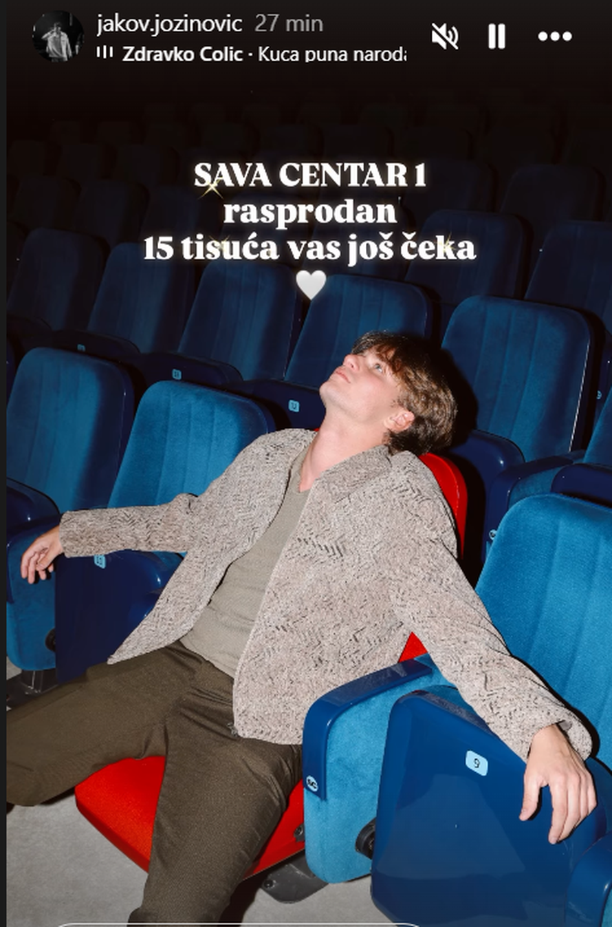 Jakov Jozinović u manje od sat vremena rasprodao ulaznice za svoj novi koncert u Beogradu