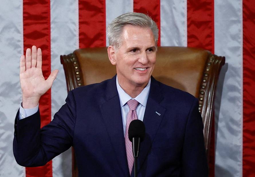 Kevin McCarthy is elected next Speaker of the U.S. House of Representatives at the U.S. Capitol in Washington