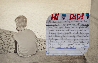 Dječak poslao poruku ocu u raju: 'Nedostaješ mi tatice...'