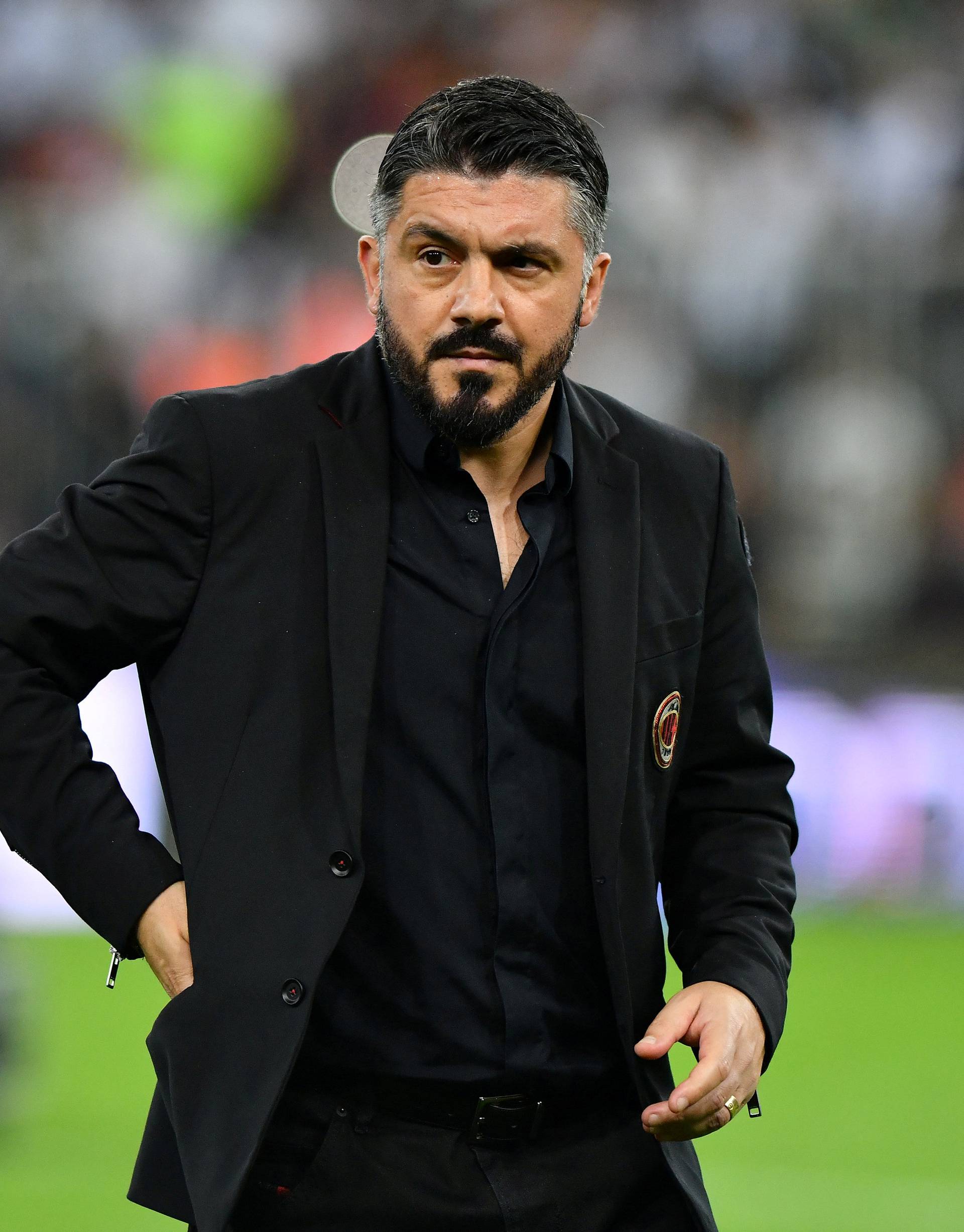 FILE PHOTO: AC Milan coach Gennaro Gattuso at King Abdullah Sports City, Jeddah, Saudi Arabia - January 16, 2019