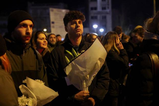 Demonstration after a train crash near the city of Larissa, in Thessaloniki