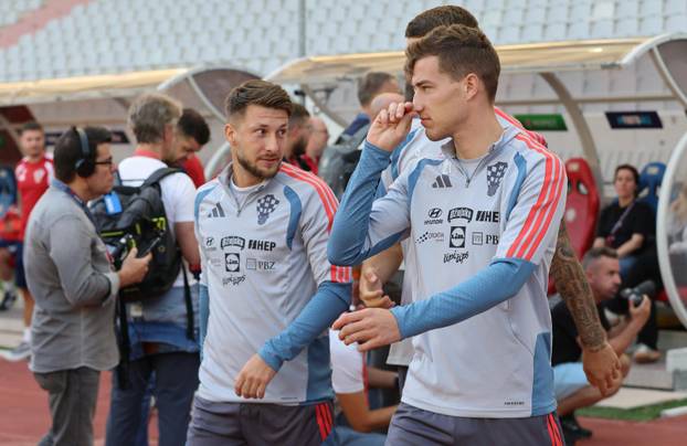 Split: Trening hrvatske nogometne reprezentacije uoči sutrašnje utakmice protiv Španjolske