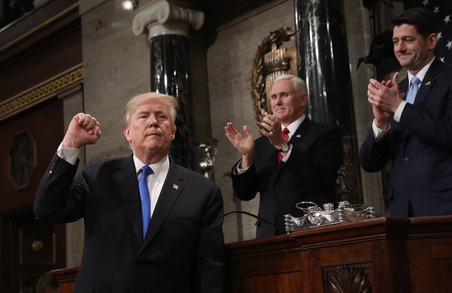 U.S. President Donald Trump delivers his first State of the Union address in Washington