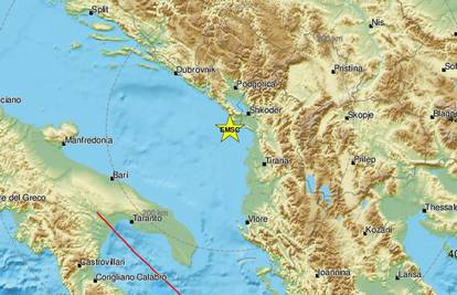 Potres jačine 4,1 po Richteru nedaleko Ulcinja u Crnoj Gori