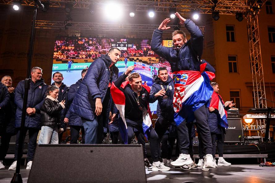 Zagreb: Svečani doček rukometnih reprezentativaca nakon osvojene bronce na Europskom prvenstvu