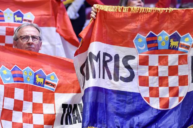 Malmo: Navijači na utakmici između Hrvatske i Švicarske EHF Europskog prvenstva