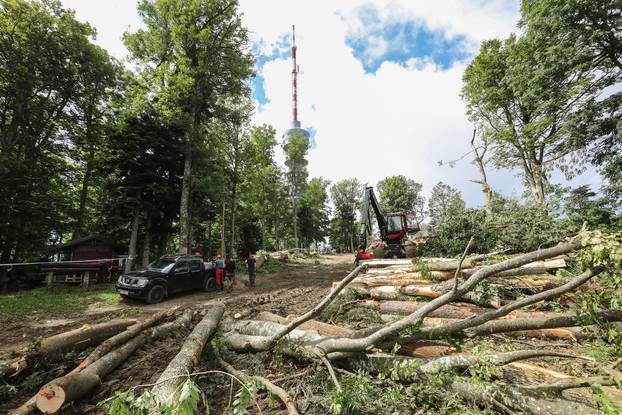 Zagreb: Posljedice nevremena koje je opustošilo šumu Medvednice