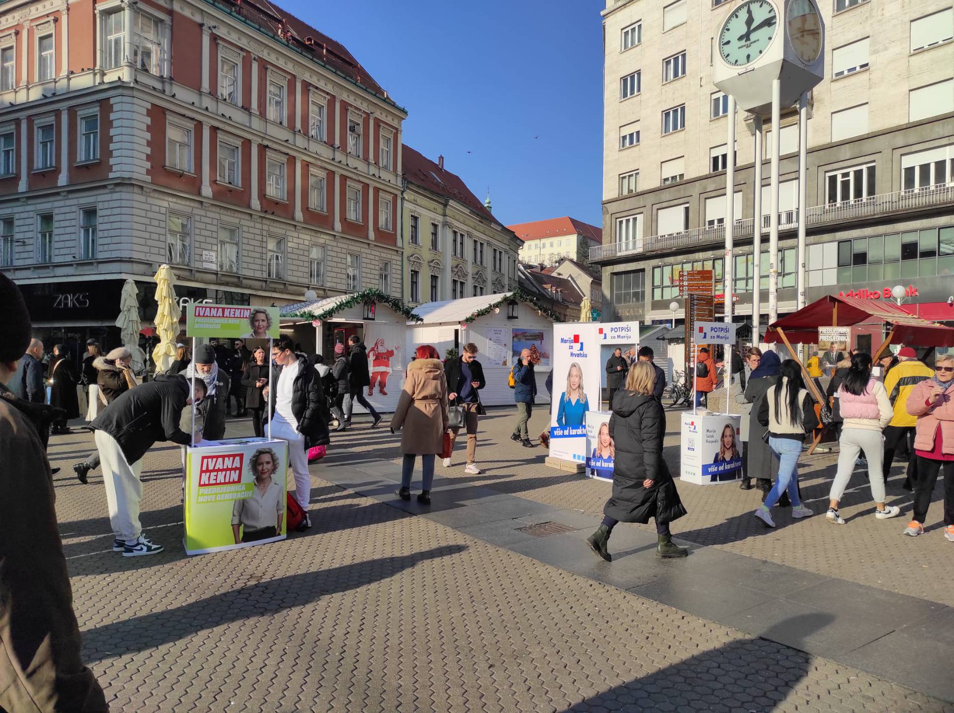 Skupljanje potpisa za predsjednika/cu na Trgu bana Jelačića