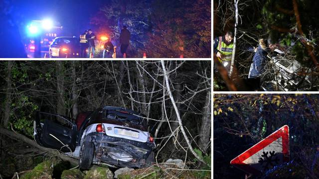 FOTO Užasni prizori iz Zadvarja: Auto završio u stablu, četvero u bolnici s teškim ozljedama