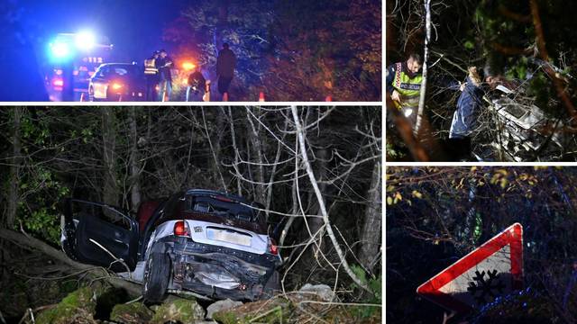 FOTO Užasni prizori iz Zadvarja: Auto završio u stablu, četvero u bolnici s teškim ozljedama