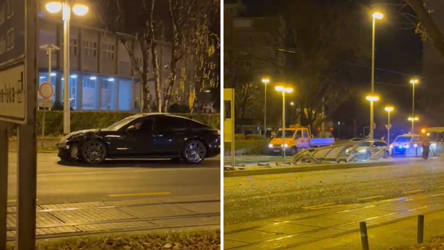 Pijani 28-godišnjak Porscheom 'pokosio' tramvajsku stanicu u Zagrebu: 'Nije imao vozačku'