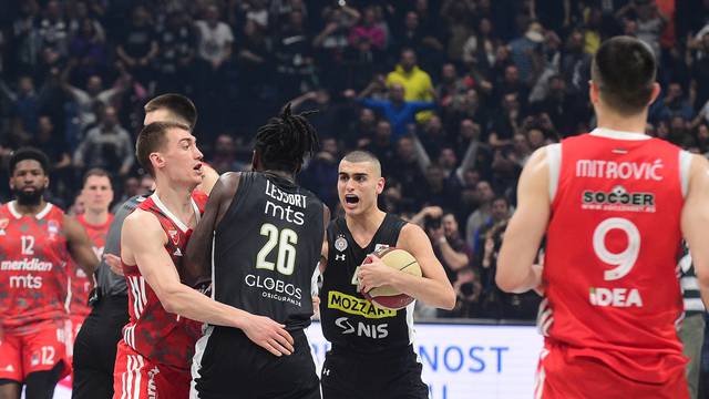 Beograd: Košarkaška utakmica između Crvene zvezde i Partizana odigrana je u Štark areni