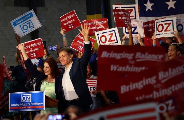 Pennsylvania Republican U.S. Senate candidate Dr. Mehmet Oz campaigns in Bethlehem, Pennsylvania