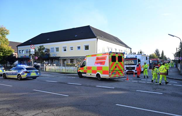 Fire in Munich - large-scale deployment of police and fire department