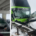 VIDEO Lančani sudar na A1: Kod Gospića autobus naletio na dva auta, a onda još trojica na njih