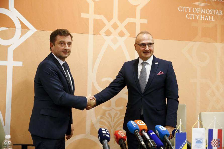 Mario Kordić, gradonačelnik Mostara, ugostio Gordana Grlića Radmana