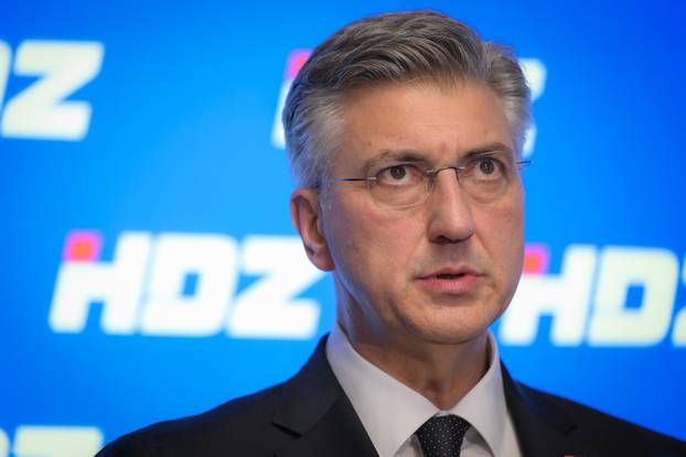 Zagreb: Izjava za medije Andreja Plenkovića nakon sjednice Predsjedništva HDZ-a