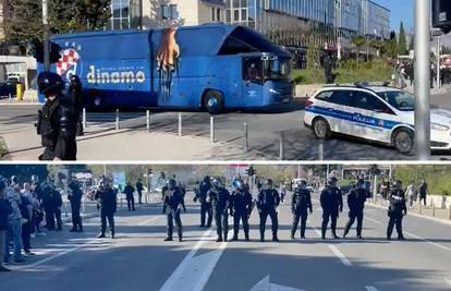 VIDEO Dinamov bus čuvala je interventna policija, mijenjali i rutu. Kopić Hajduku 'uzeo' hotel