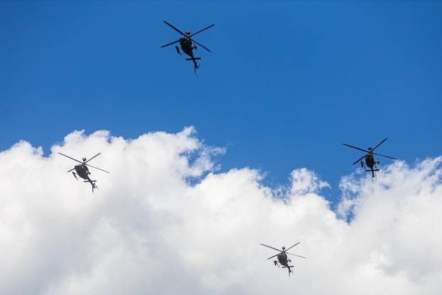 Zagreb: Generalna proba svečanog vojnog mimohoda - zračne snage 