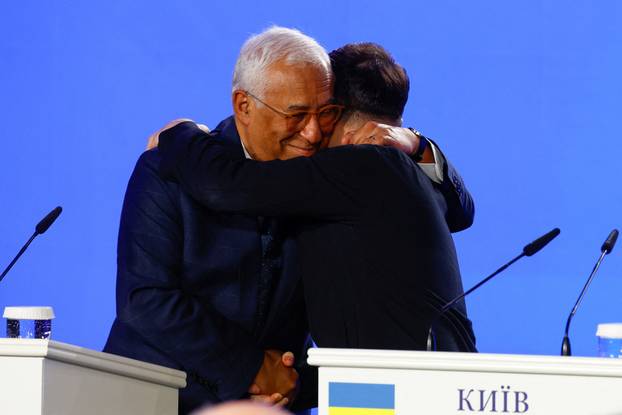 Ukraine's Zelenskiy, and EU's von der Leyen and Costa attend press conference on fourth anniversary of Russia's full-scale invasion, in Kyiv