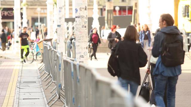 Zagreb: Postavljene ograde u centru grada uoči sutrašnjeg maratona