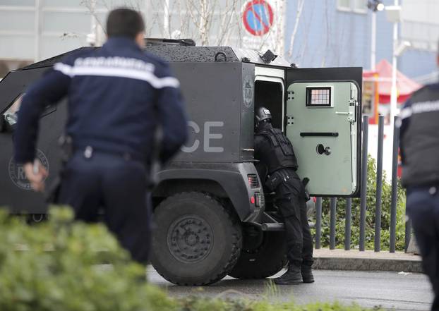 Police at Orly airport southern terminal after shooting incident near Paris