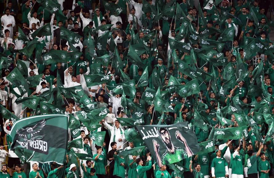 FILE PHOTO: Saudi Arabia fans in the stands