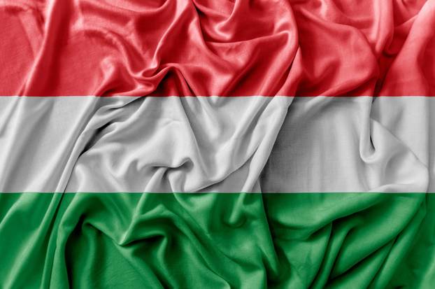 Ruffled waving Hungary flag