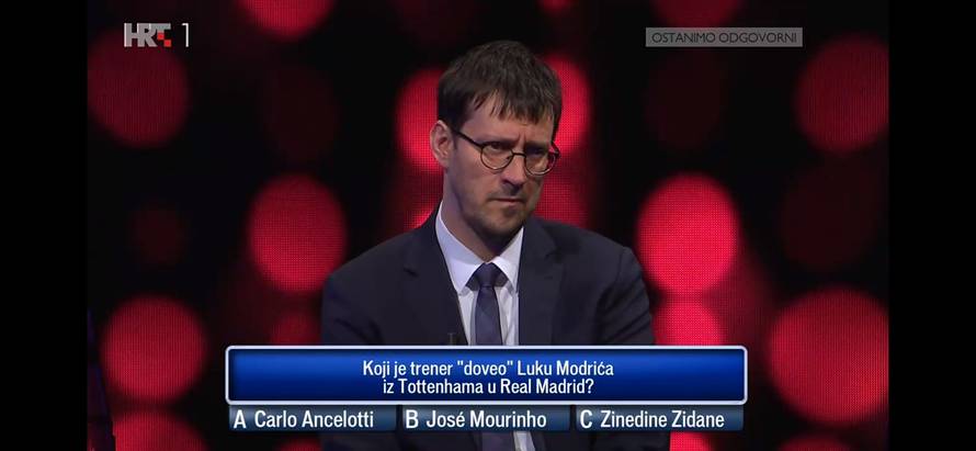 Lovac Krešo je pogriješio na pitanju o Modriću u 'Potjeri', znate li koji je točan odgovor?