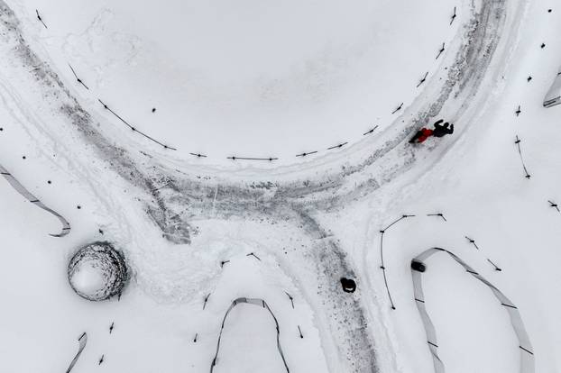 Winter snow storm hits Boston