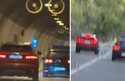 VIDEO Šokantne snimke kod tunela Učka: Nepoznati vozač opasno pretjecao kolonu vozila